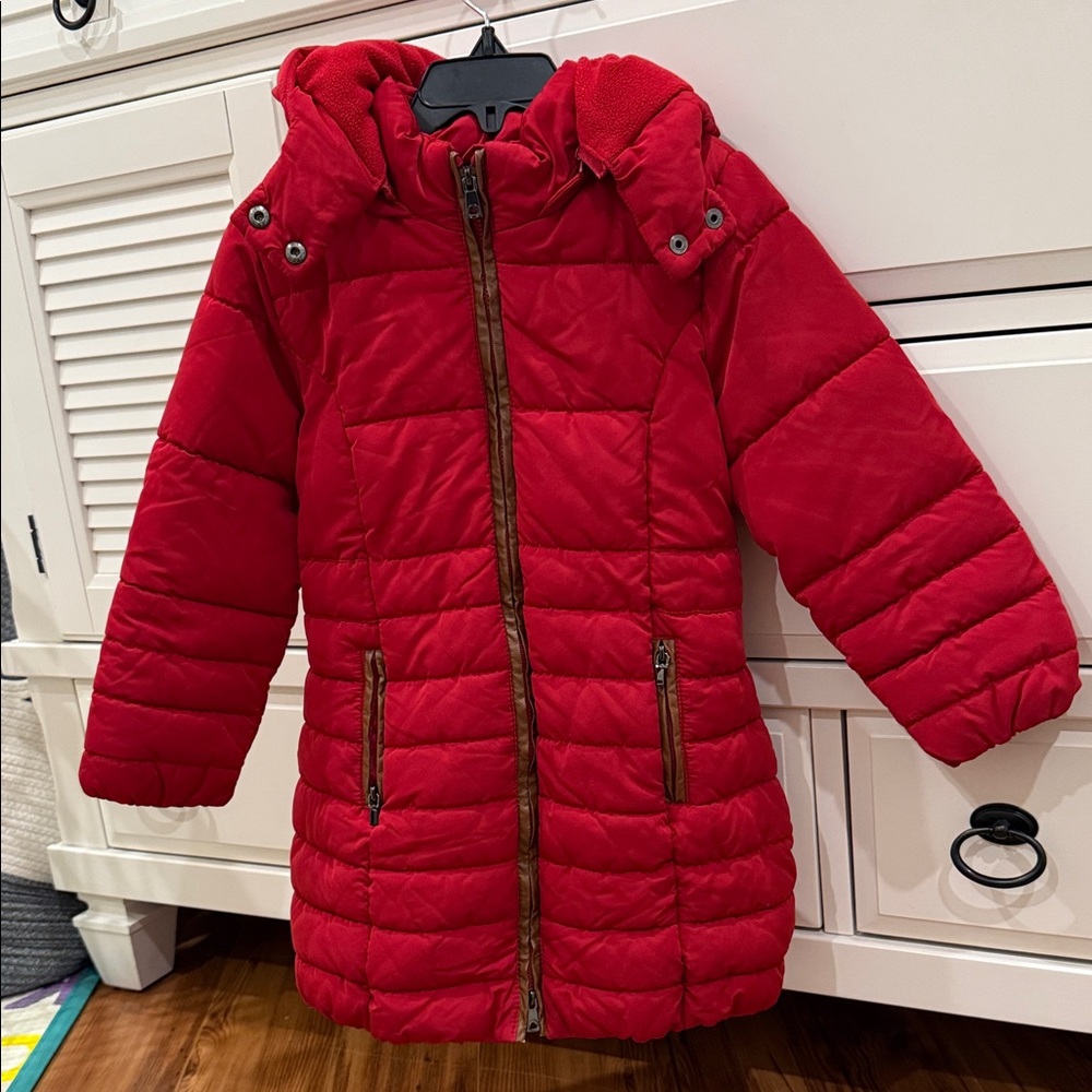 Mayoral Kids Red Quilted Puffer Coat